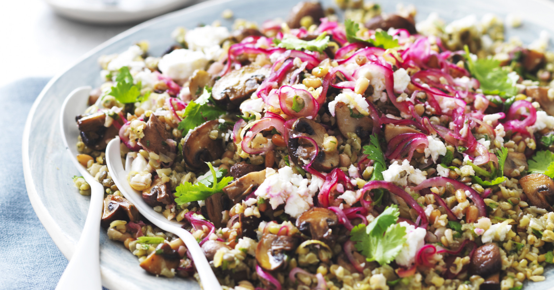 Mushrooms and Ancient Grain Salad Recipe | myfoodbook